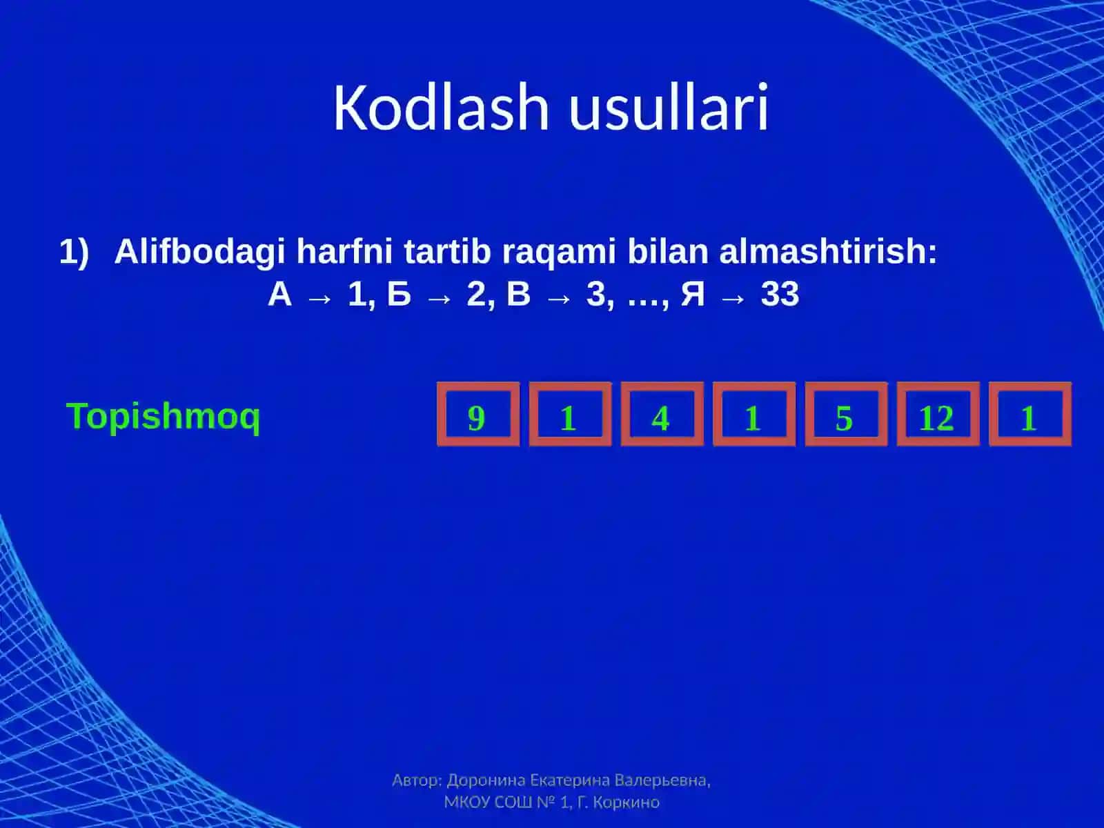 Axborotlarnikodlash usullari 4