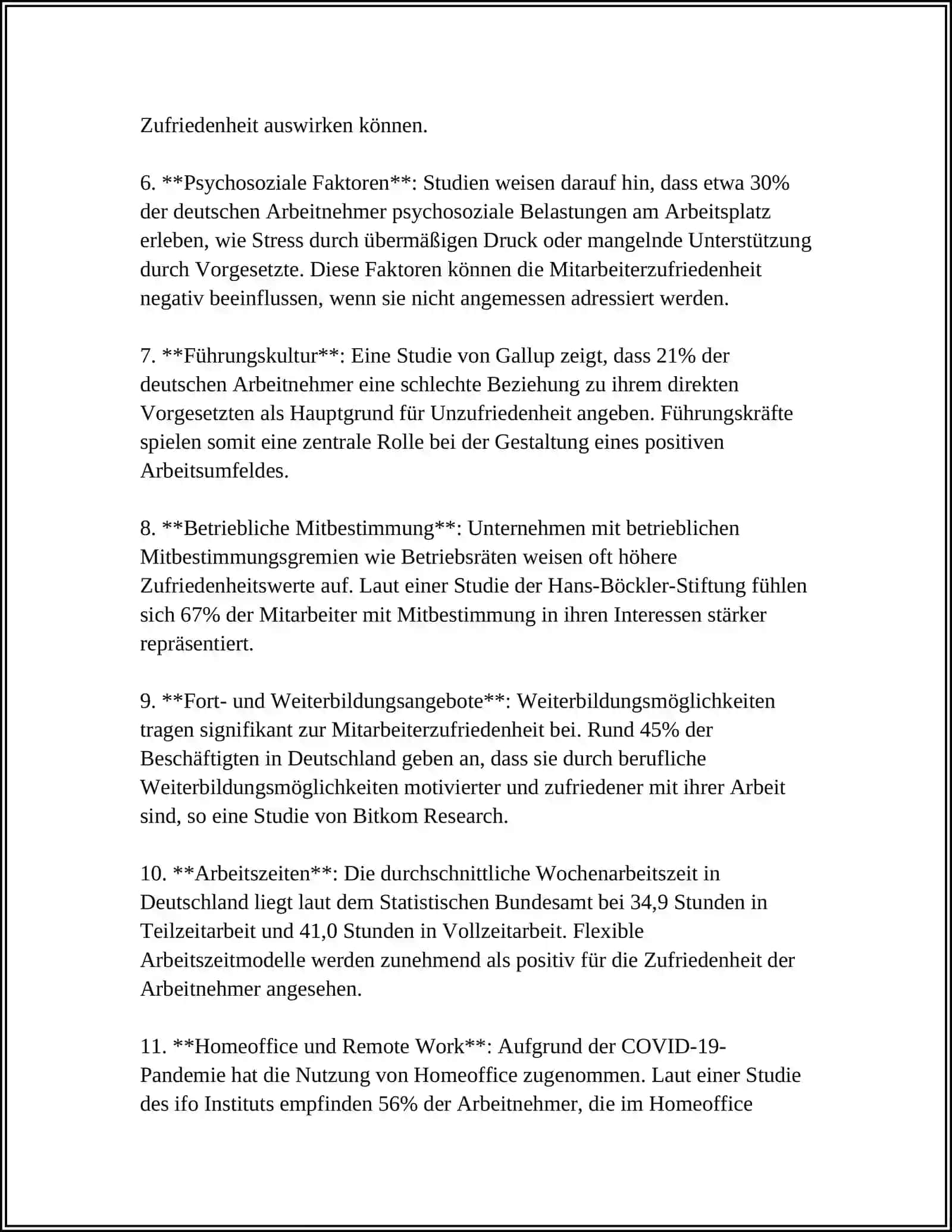 Einfluss von Arbeitsbedingungen auf die Mitarbeiterzufriedenheit 4