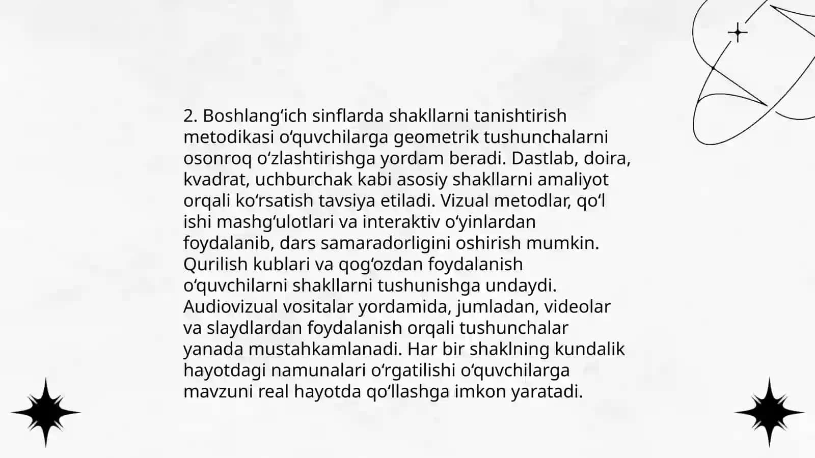Boshlang'ich sinflarda geometrik materiallarni o'qitishning nazariy asoslari 4