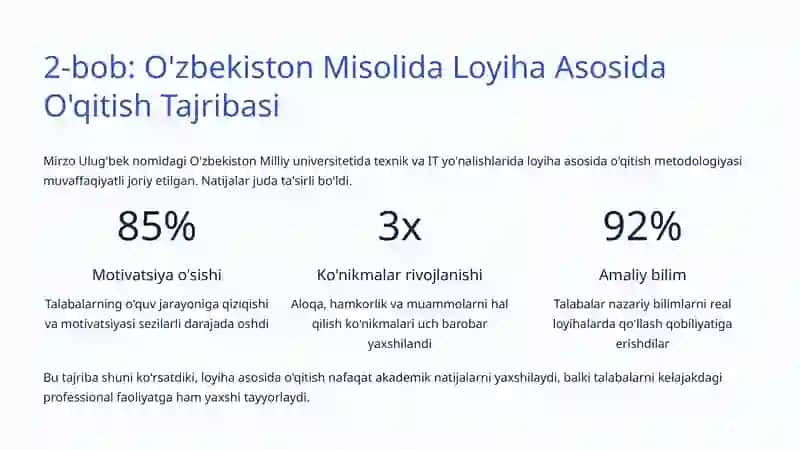 Loyiha Asosida O'qitish 4