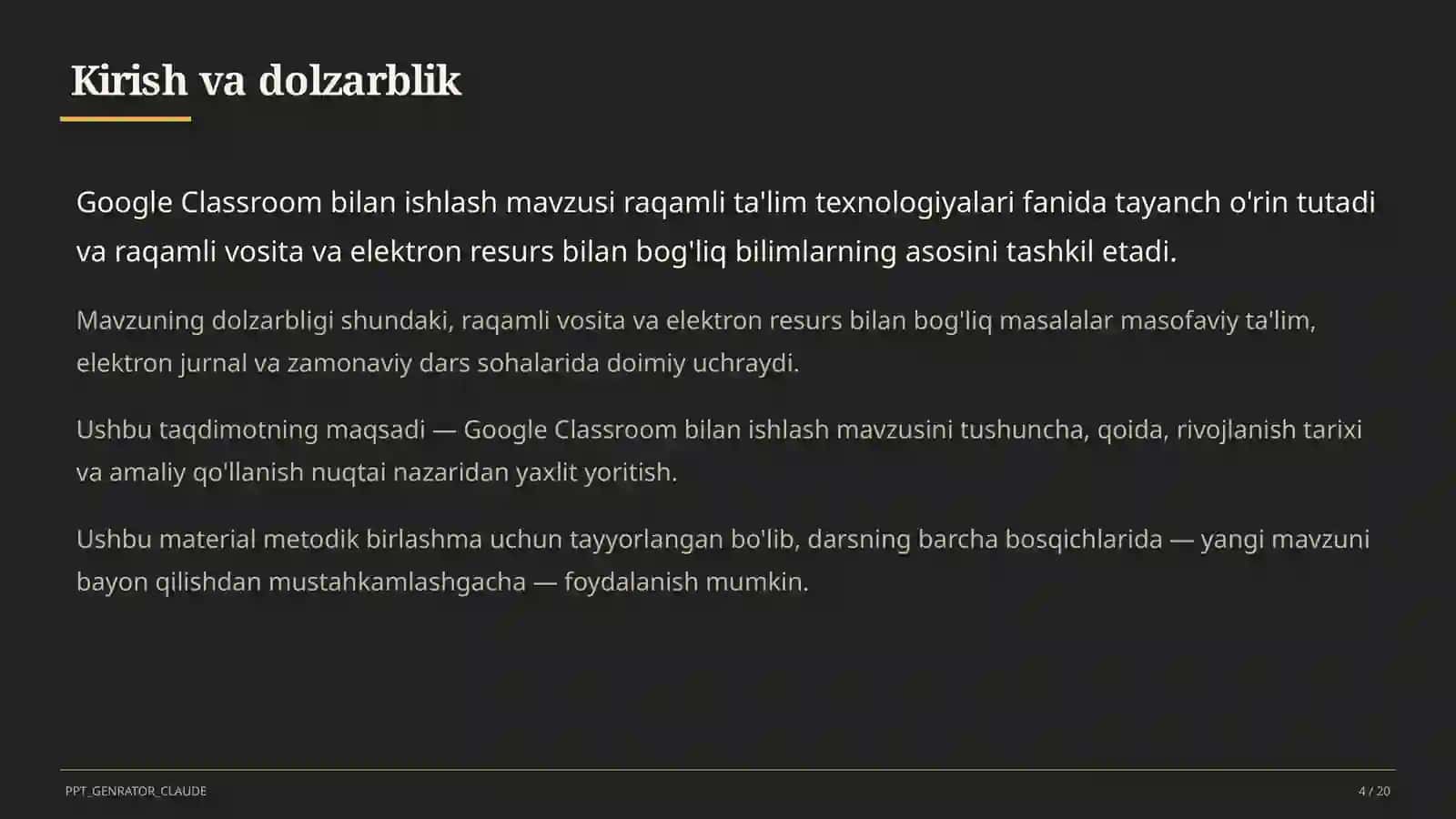 Google Classroom bilan ishlash 4