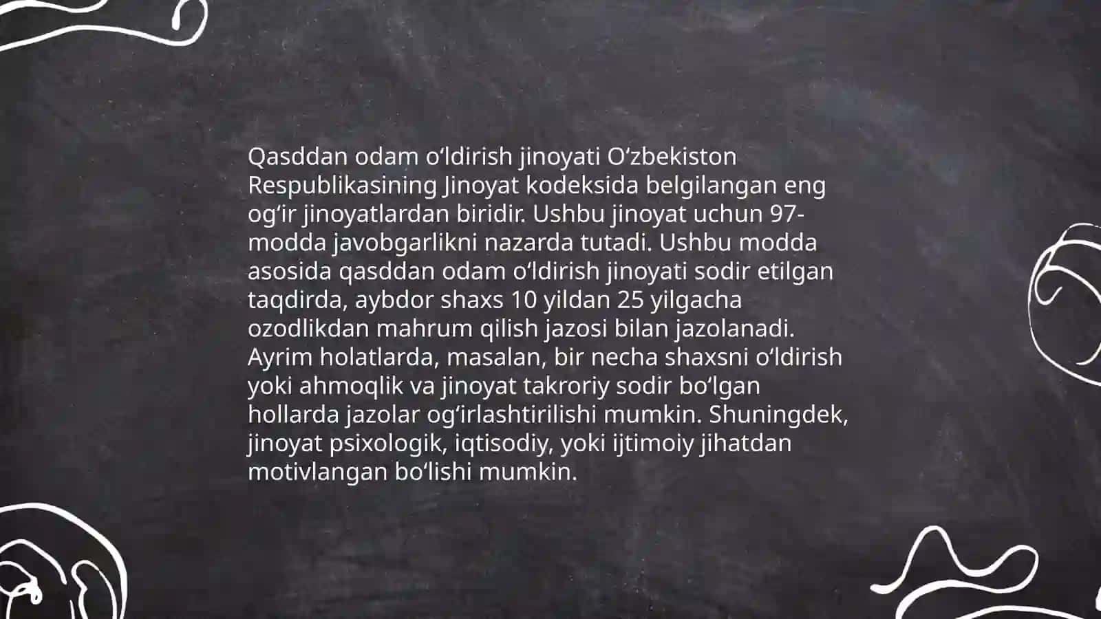 O‘ldirish jinoyatining jinoiy huquqiy tavsifi 4