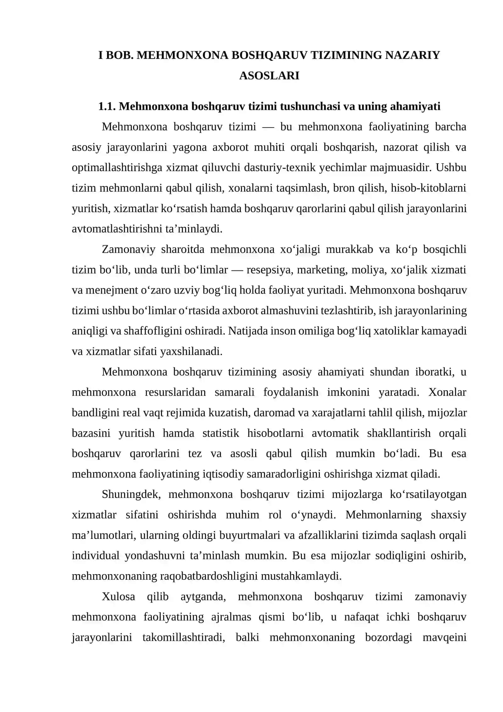 ONLAYN BRON QILISH TIZIMINING MEHMONXONA BOSHQARUVIGA INTEGRATSIYASI 4
