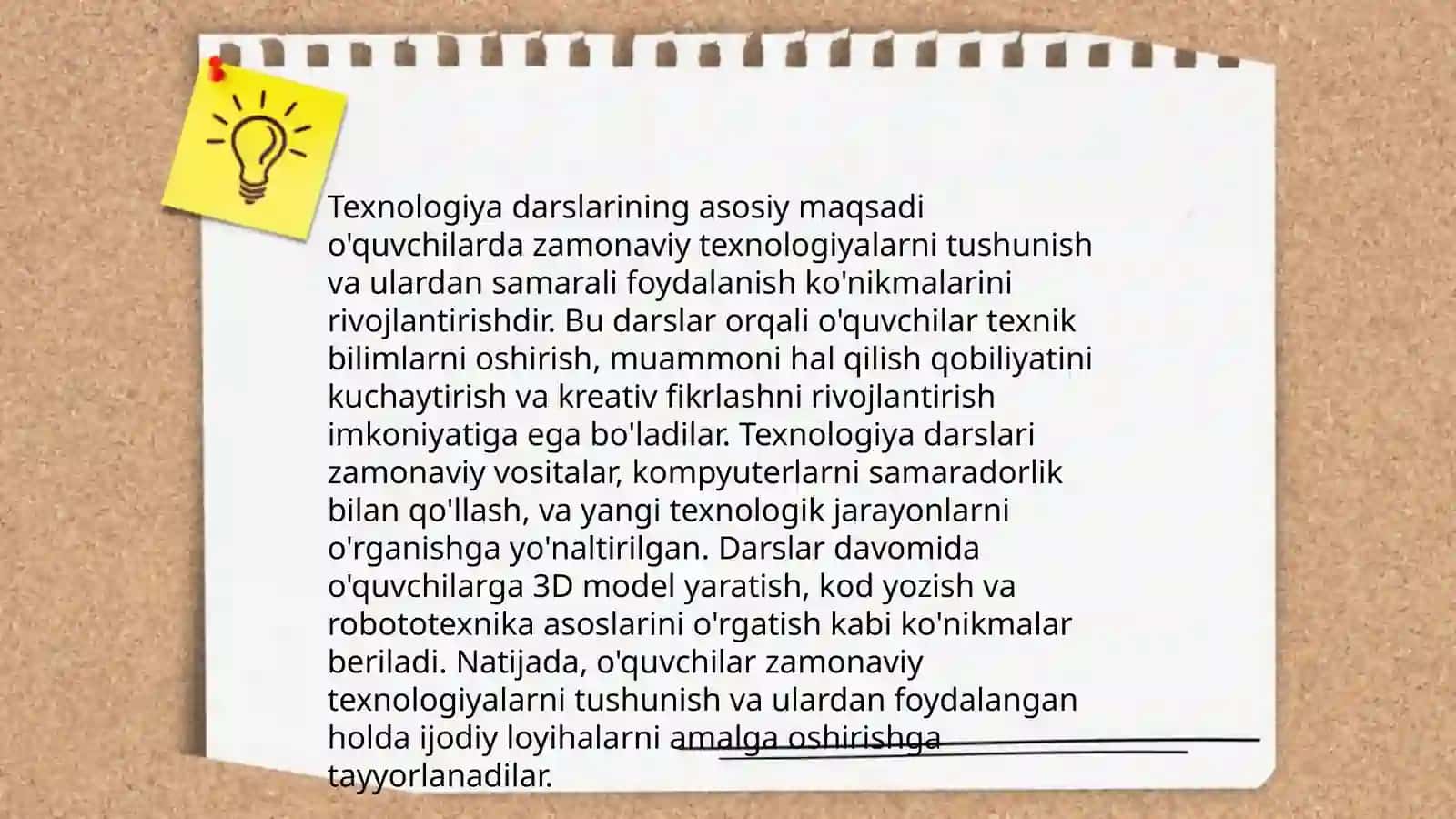Boshlang'ich sinflarda texnologiya tarbiyasining vazifalari 4