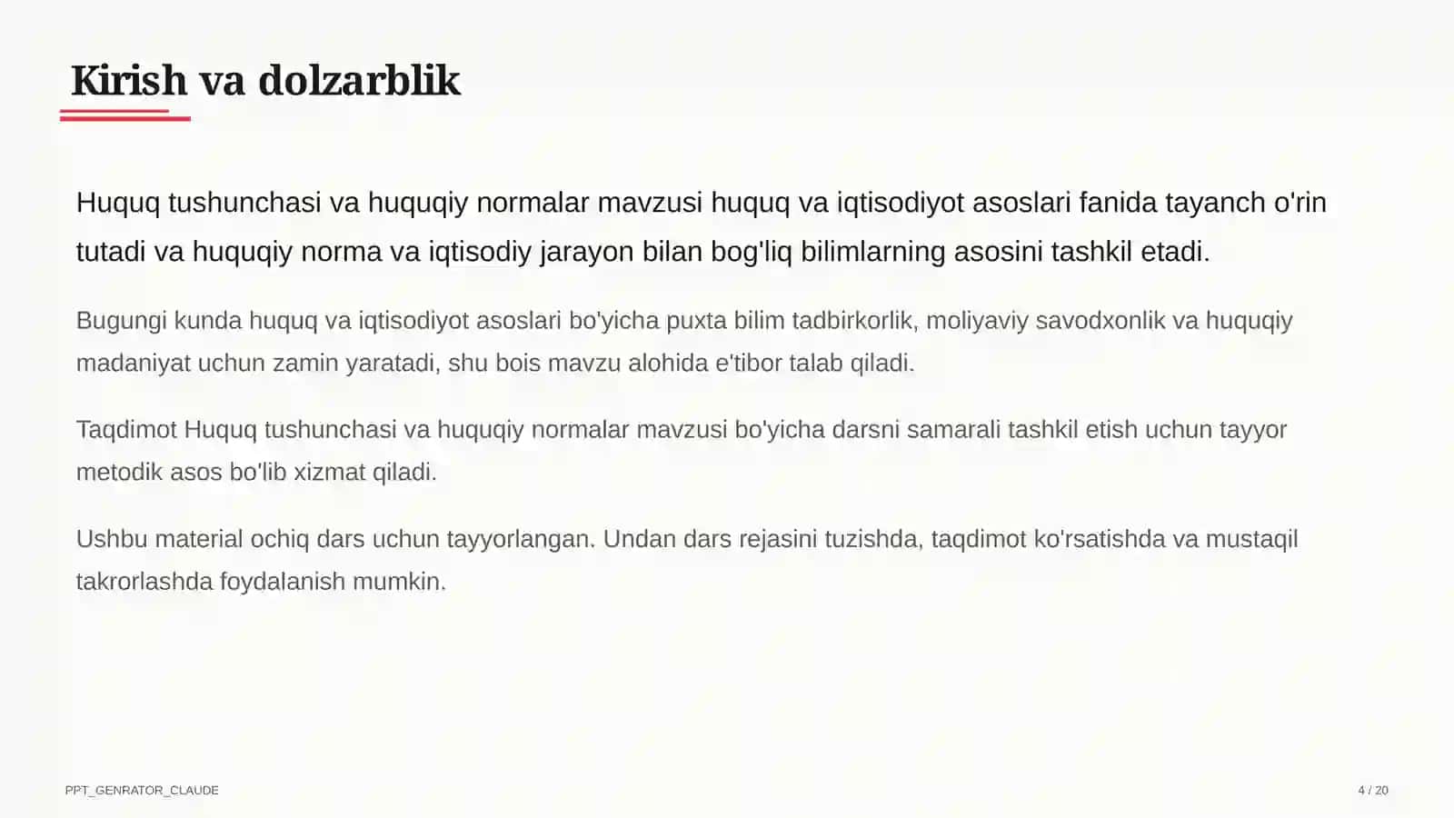 Huquq tushunchasi va huquqiy normalar (9-sinf) 4