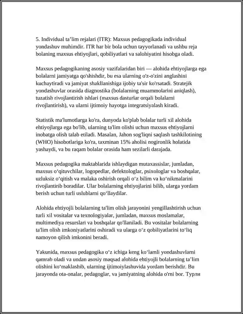 MAXSUS PEDAGOGIKANING ASOSIY TUSHUNCHASI VA FANLAR BILAN ALOQASI 4