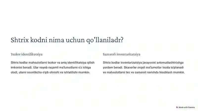 Shtrix kodlar va  ular bilan ishlash. 4