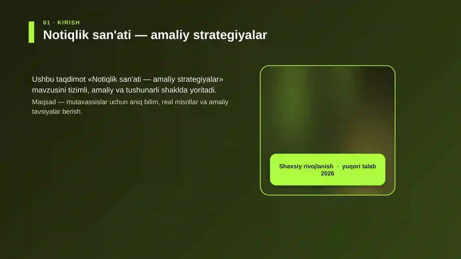 Notiqlik san'ati — amaliy strategiyalar 4
