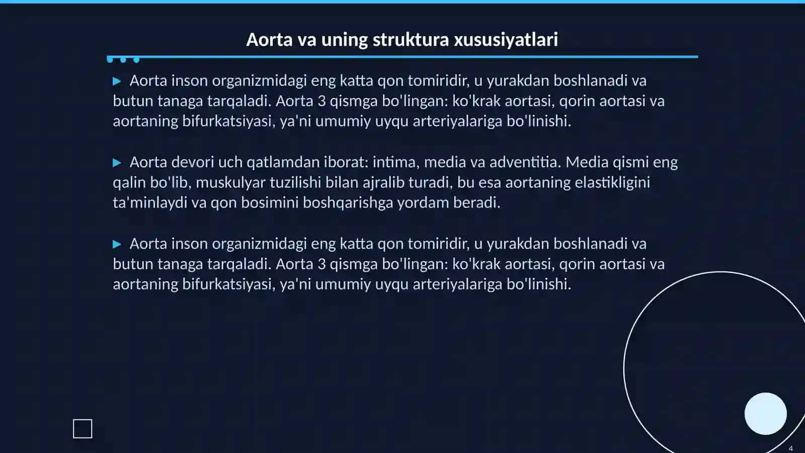 Yurak qon aylanish doirasi 4
