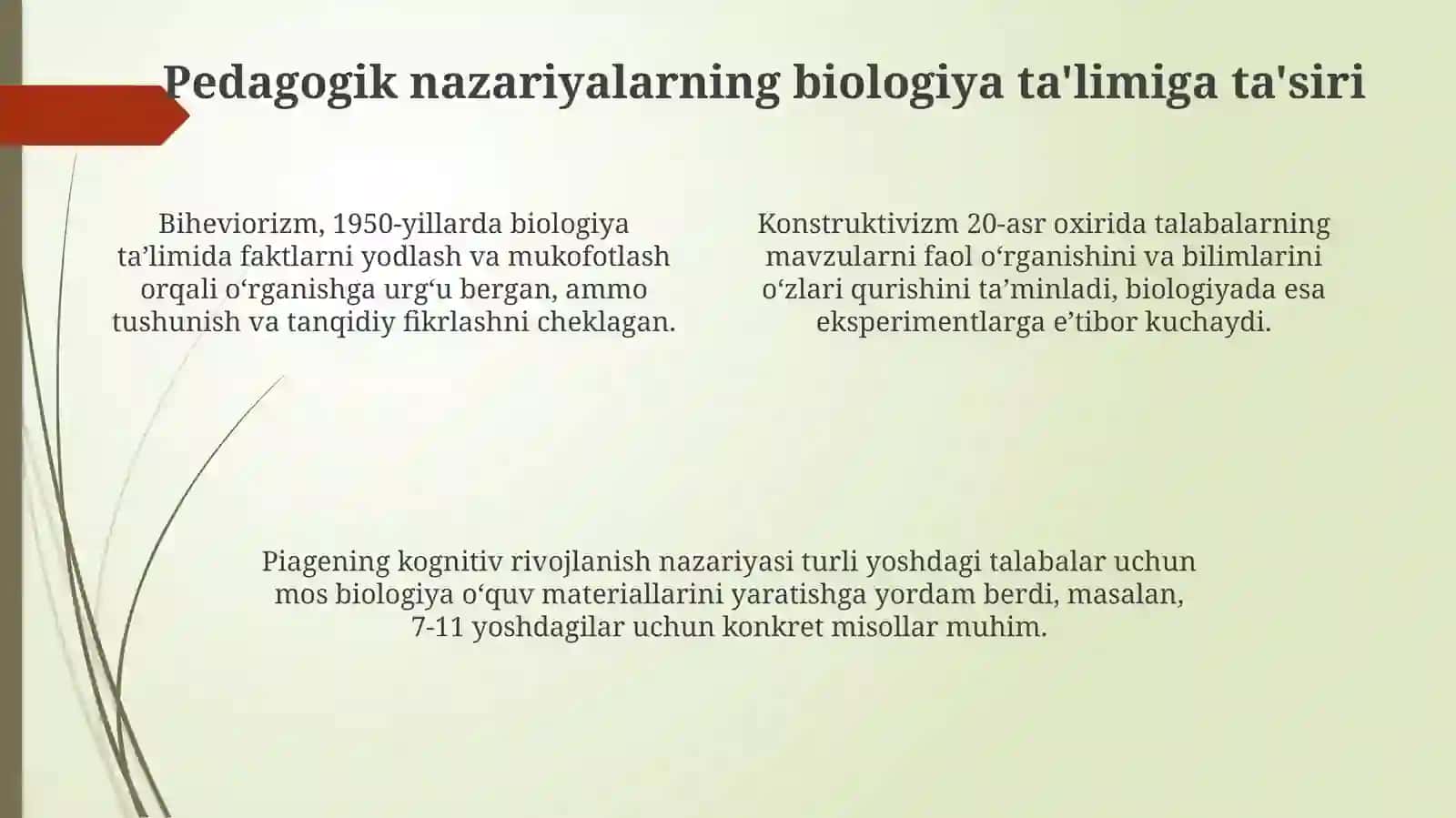 Biologiya o'qitish fanining rivojlanish tarixi 4