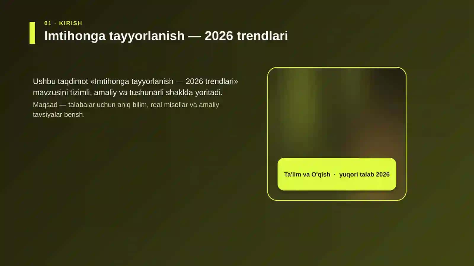 Ta'limga tayyorlanish — 2026 trendlari 4