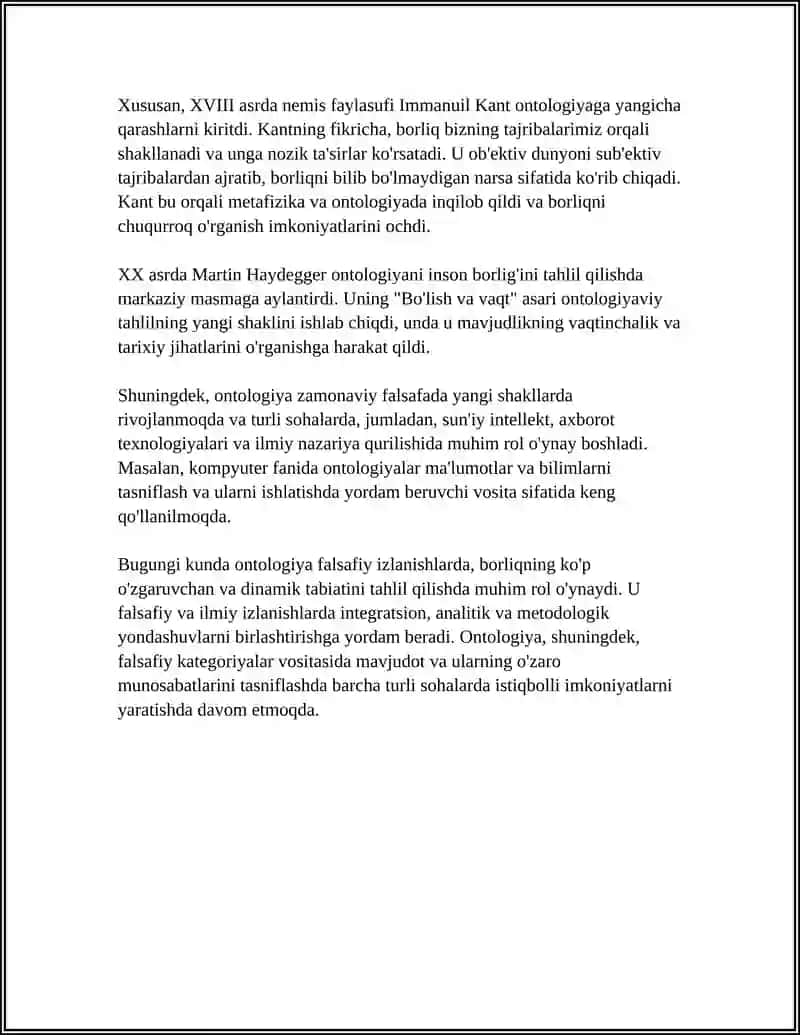 FALSAFADA ONTOLOGIYA VA GNOSEOLOGIYA. FALSAFA KATEGORIYALARI VA QONUNLARI 4