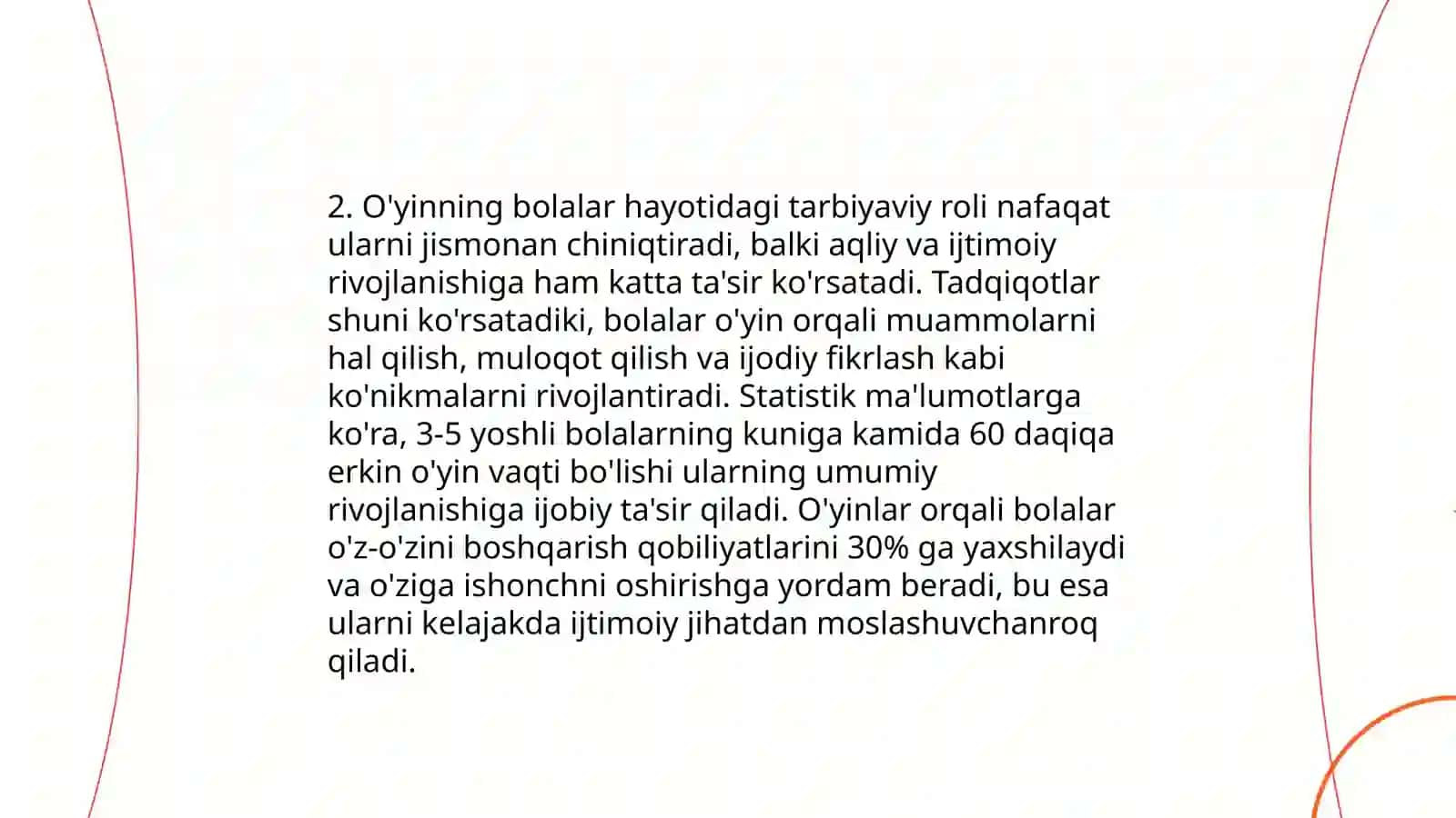 O'yinning bola faoliyati sifatidagi mohiyati va o'ziga xosligi 4
