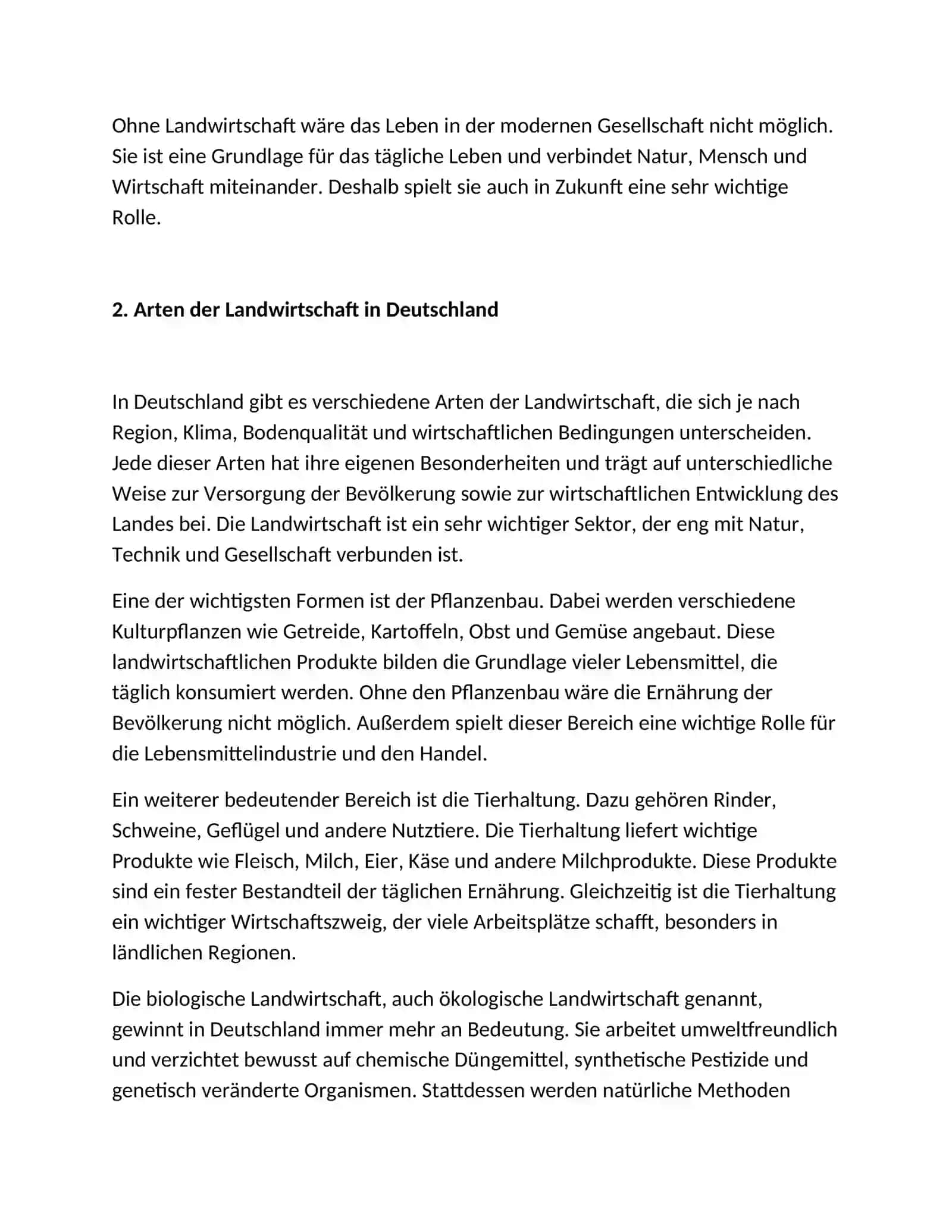 DAS THEMA: LANDWIRTSCHAFT IN DEUTSCHLAND 4