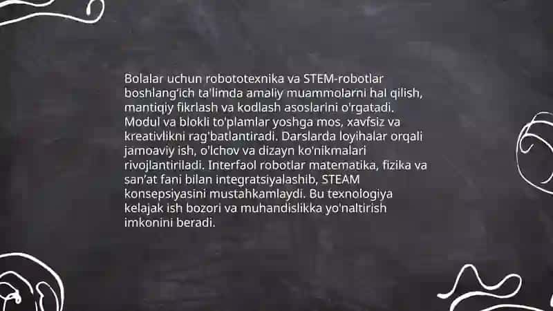 STEAM boshlangʻich ta'limda eng istiqbolli texnologiya 4