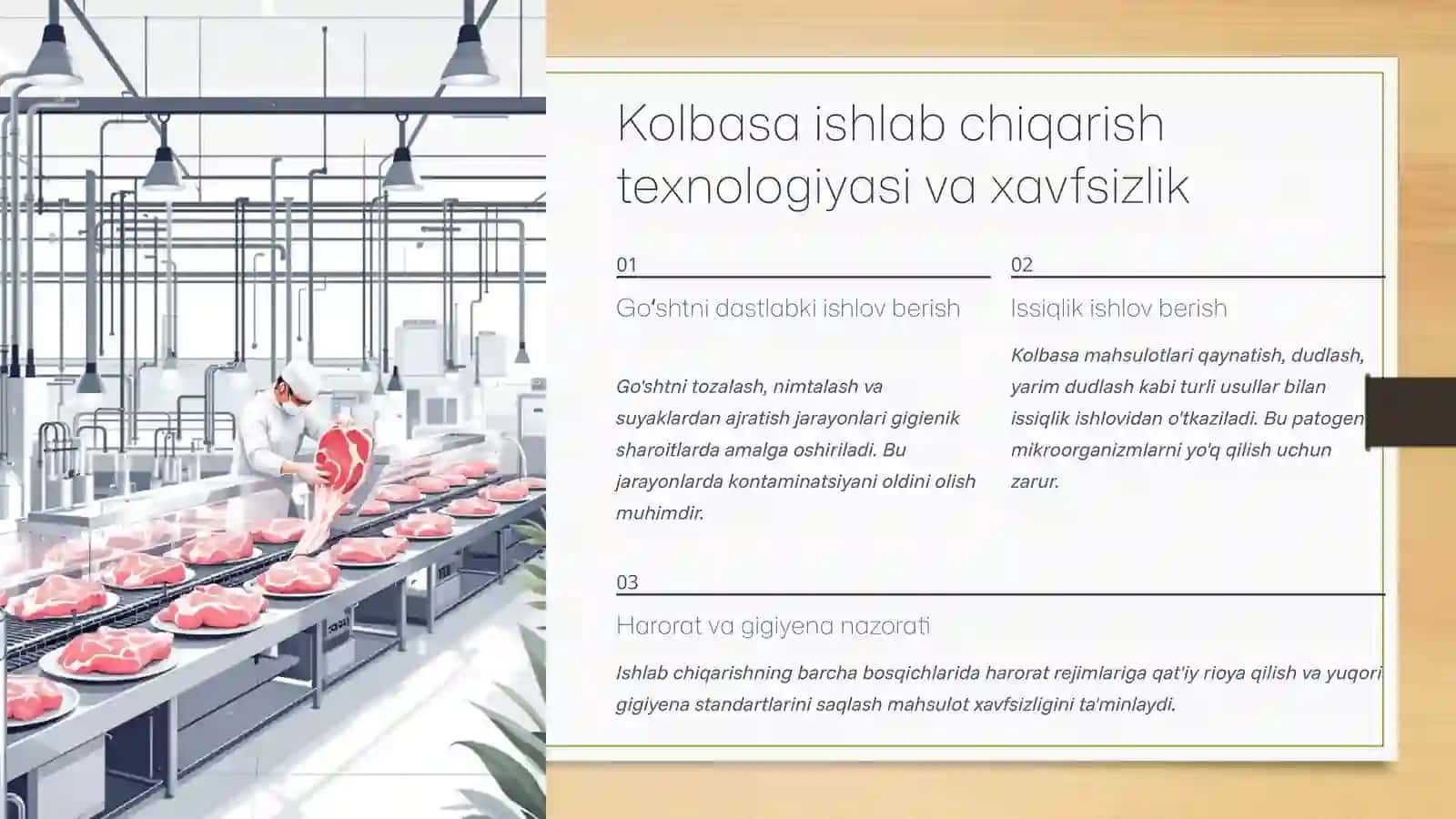 Kolbasa mahsulotlariga tegishli xavfsizlik standartlarida xavfsizlik koʻrsatkichlarini aniqlash 4