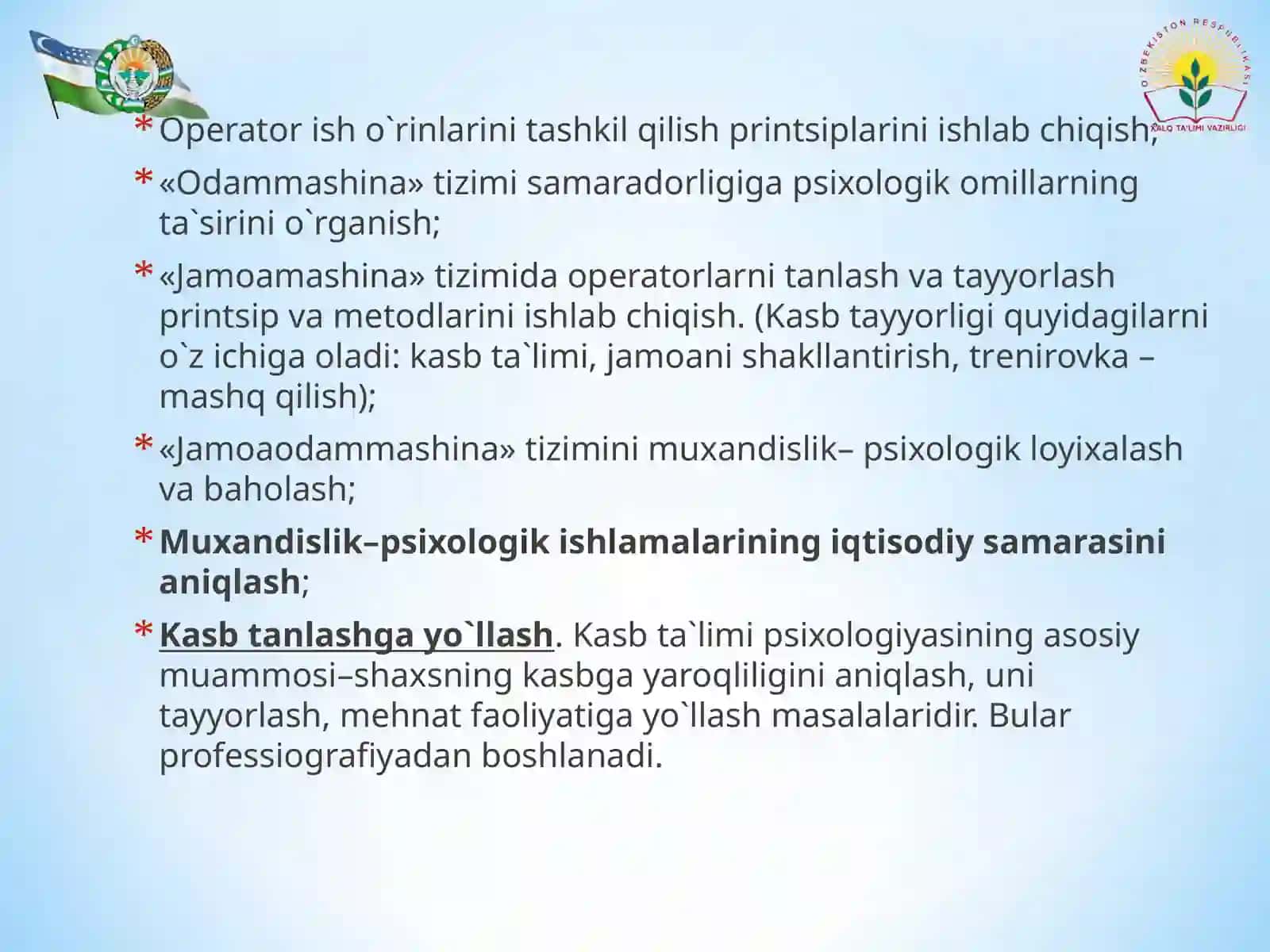 Kasb psixologiyasi mutaxasislik fan sifatida 4