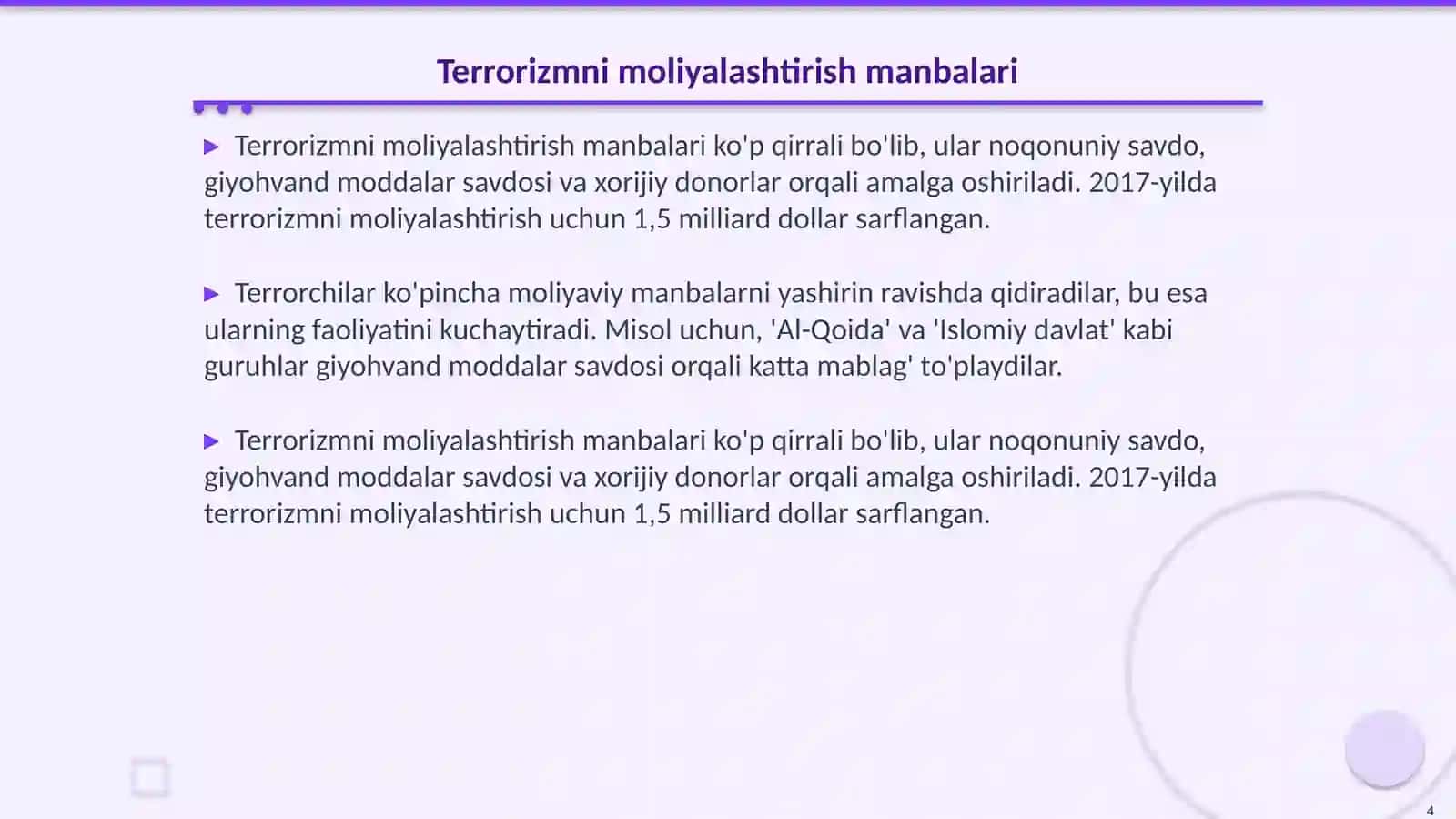Xalqaro terarzmning moliyaviy va iqtisodiy manbalari 4