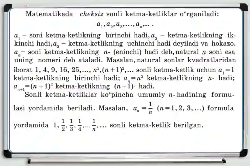 Sonli ketma-ketliklar 4