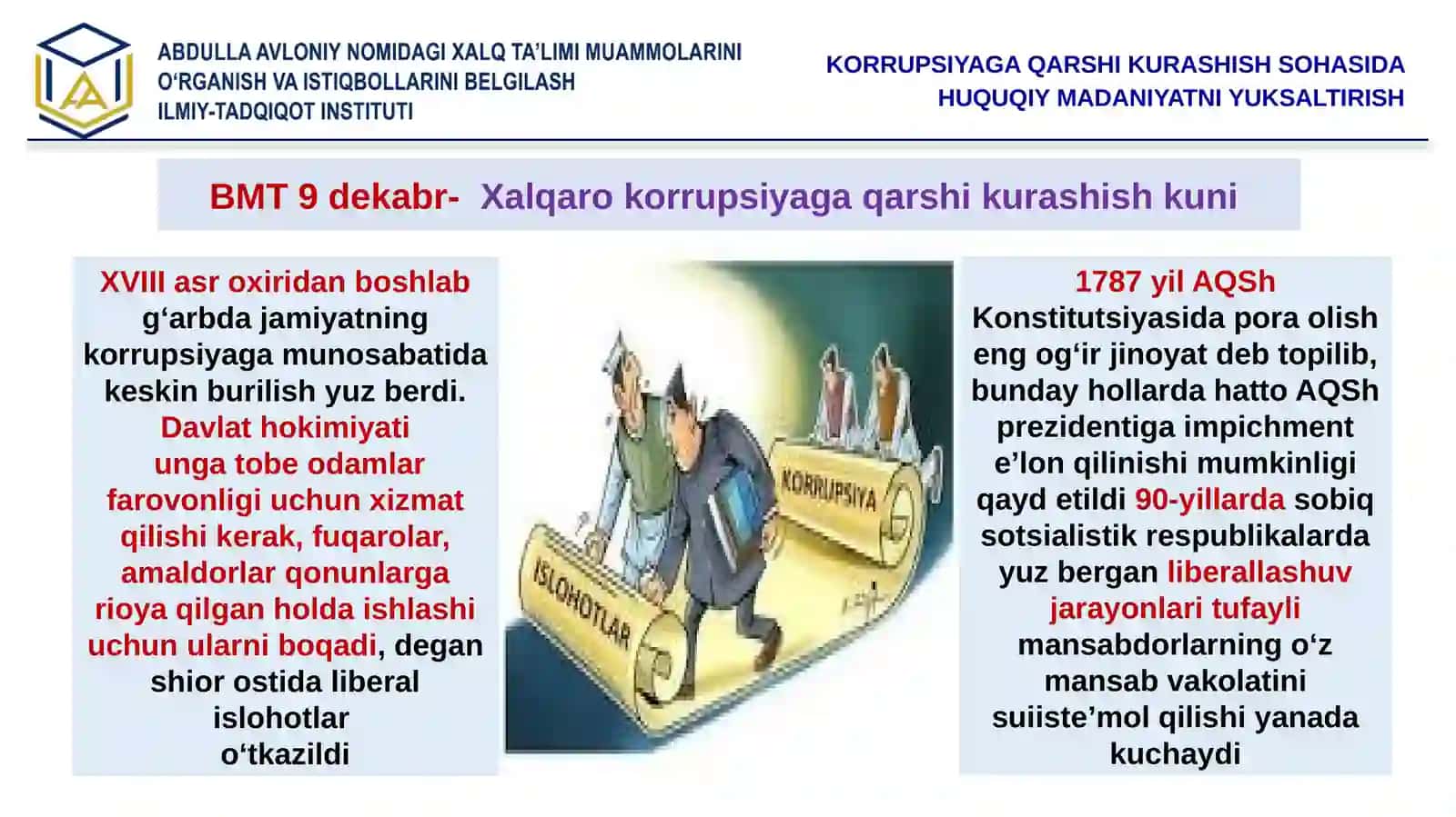 KORRUPSIYAGA QARSHI KURASHISH SOHASIDA HUQUQIY MADANIYATNI YUKSALTIRISH 4
