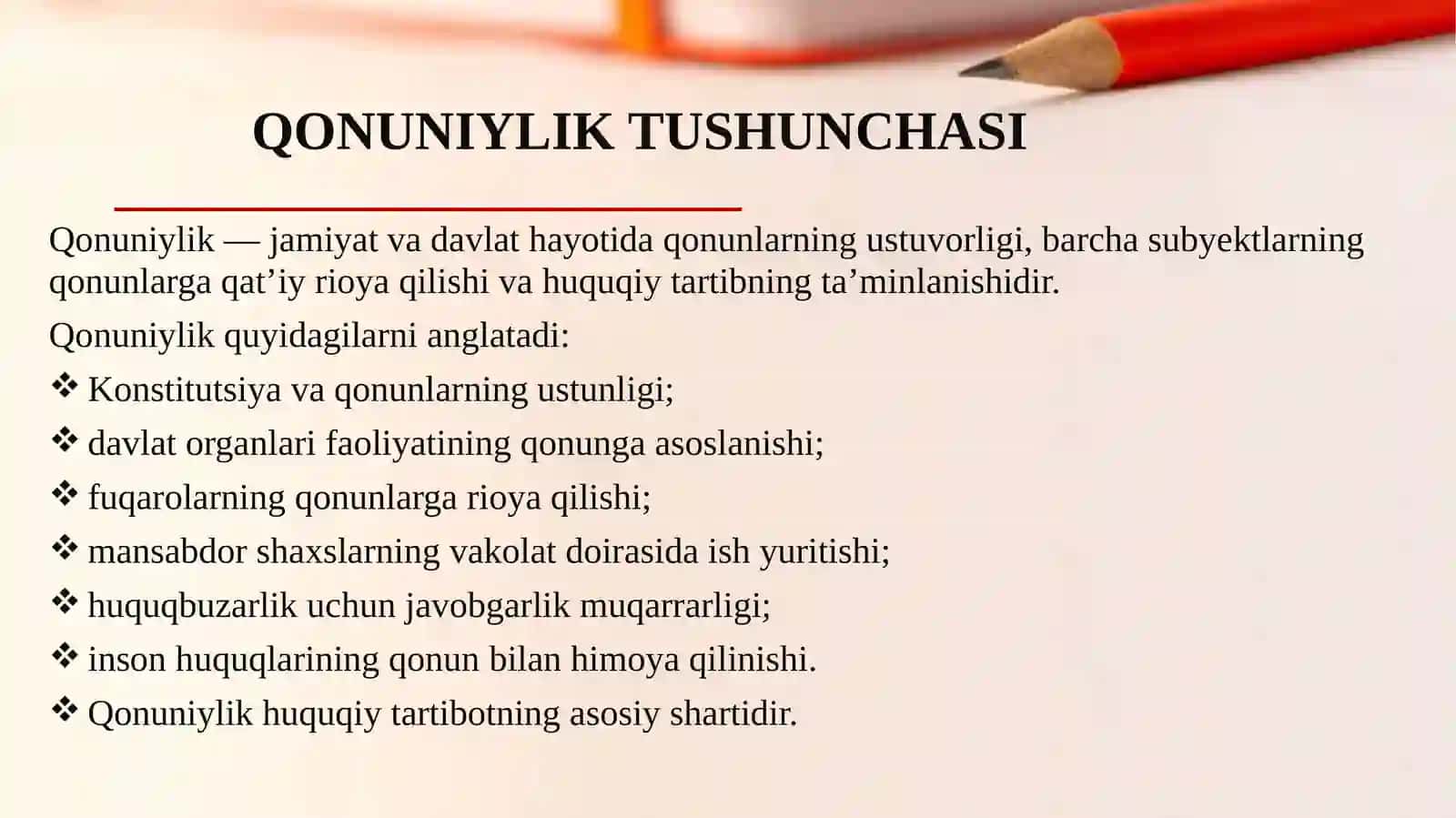 Qonuniylik tushunchasi, prinsiplari va normativi 4