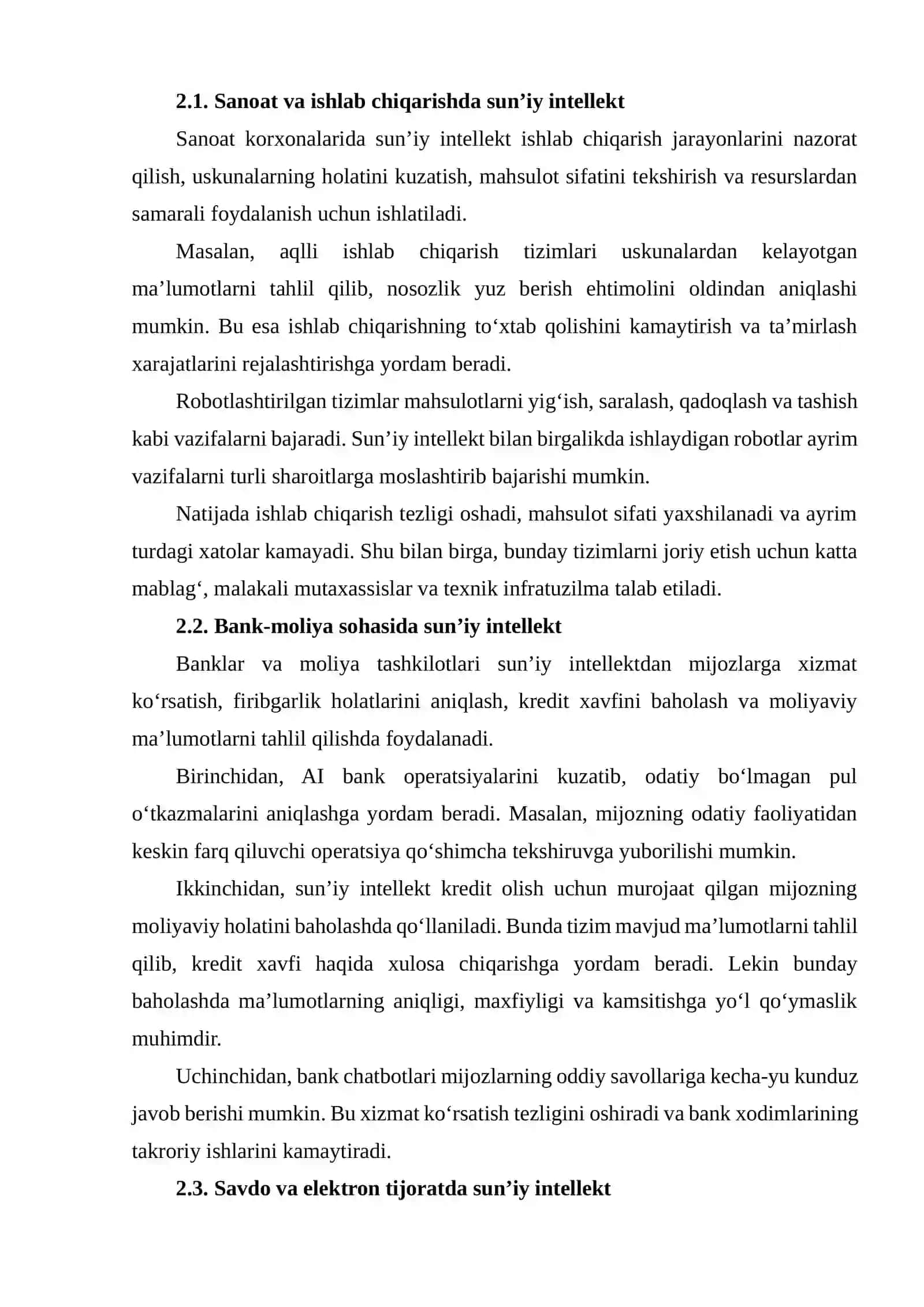 Sun’iy intellektning iqtisodiyotdagi ahamiyati 4