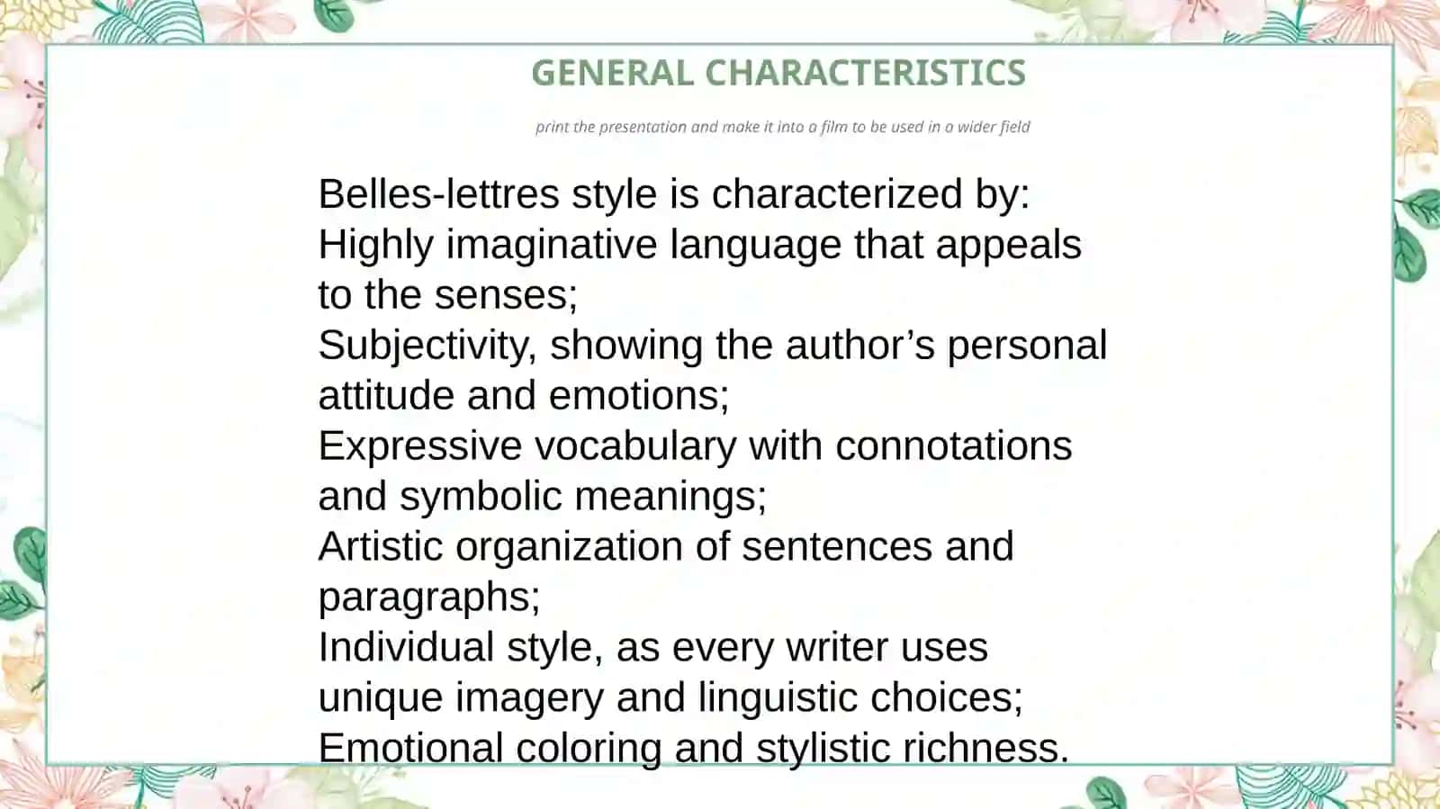 BELLES-LETTERSSTYLE 4