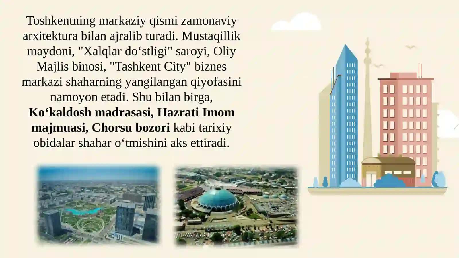 TOSHKENT SHAHRINING QIYOFASI 4