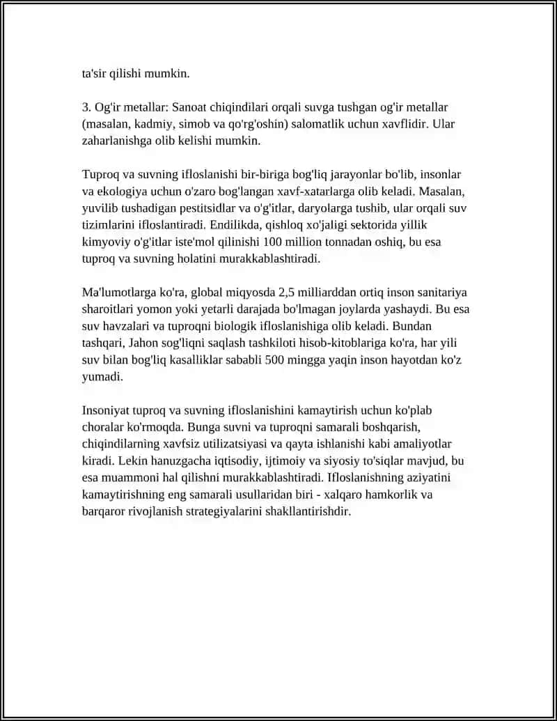 TUPROQ VA SUNNING IFLOSLANISHI HAQIDA REFERAT 4