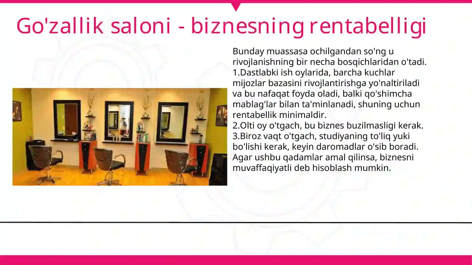 Go'zallik saloni ochish uchun kreativ yondashish 4