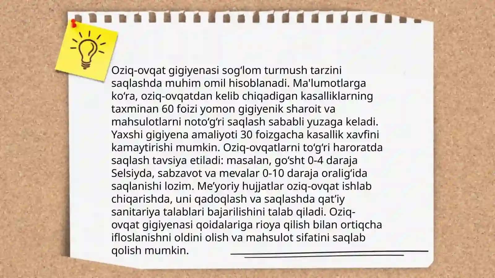 Jamoatchilik gigiyenasining talablari 4