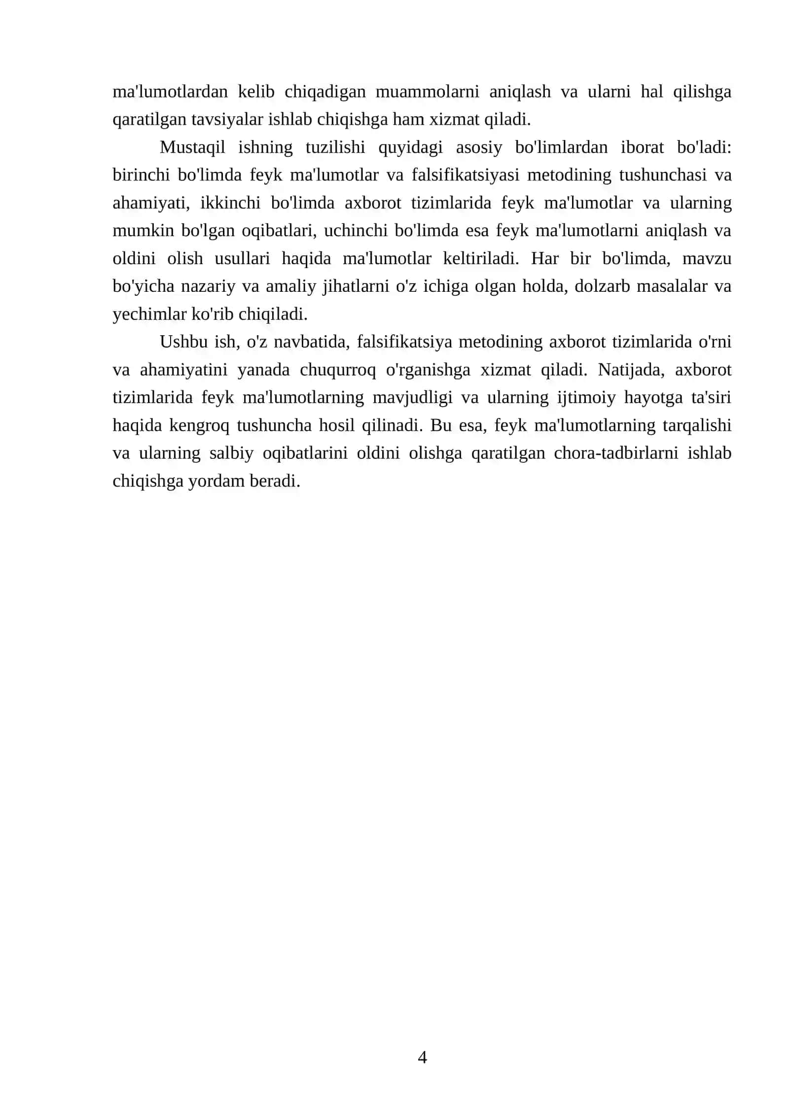 Axborot tizimida "falsifikatsiyasi metodi"(feyk) 4