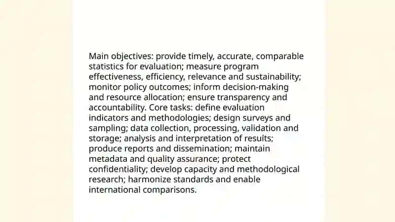 Evaluation statistcs,its main tasks and indicators 4