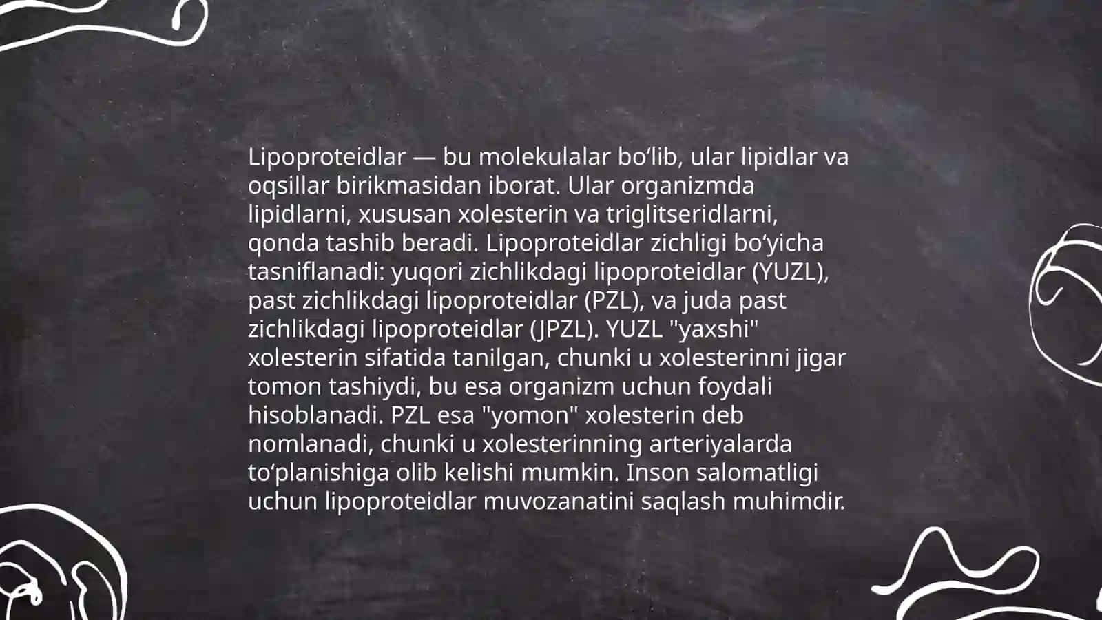 Qonda lipidlarni tashilish shakllari. Qon zardobida lipidlar fraktsiyalarini aniqlash usullari 4