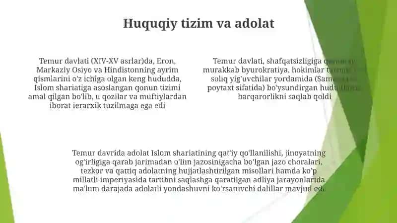 Temur davlatining ma'muriy islohotlari va iqtisodiy siyosati 4