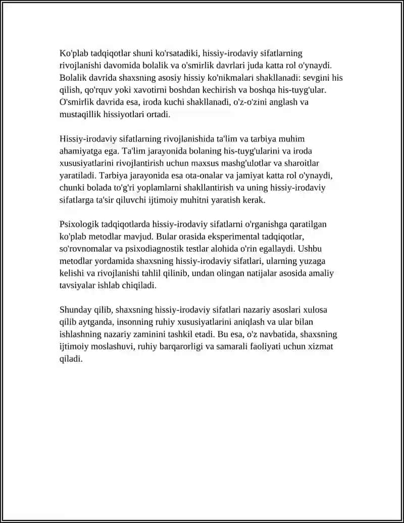 SHAXSNING HISSIY IRODAVIY SIFATLARINING RIVOJLANISHI 4