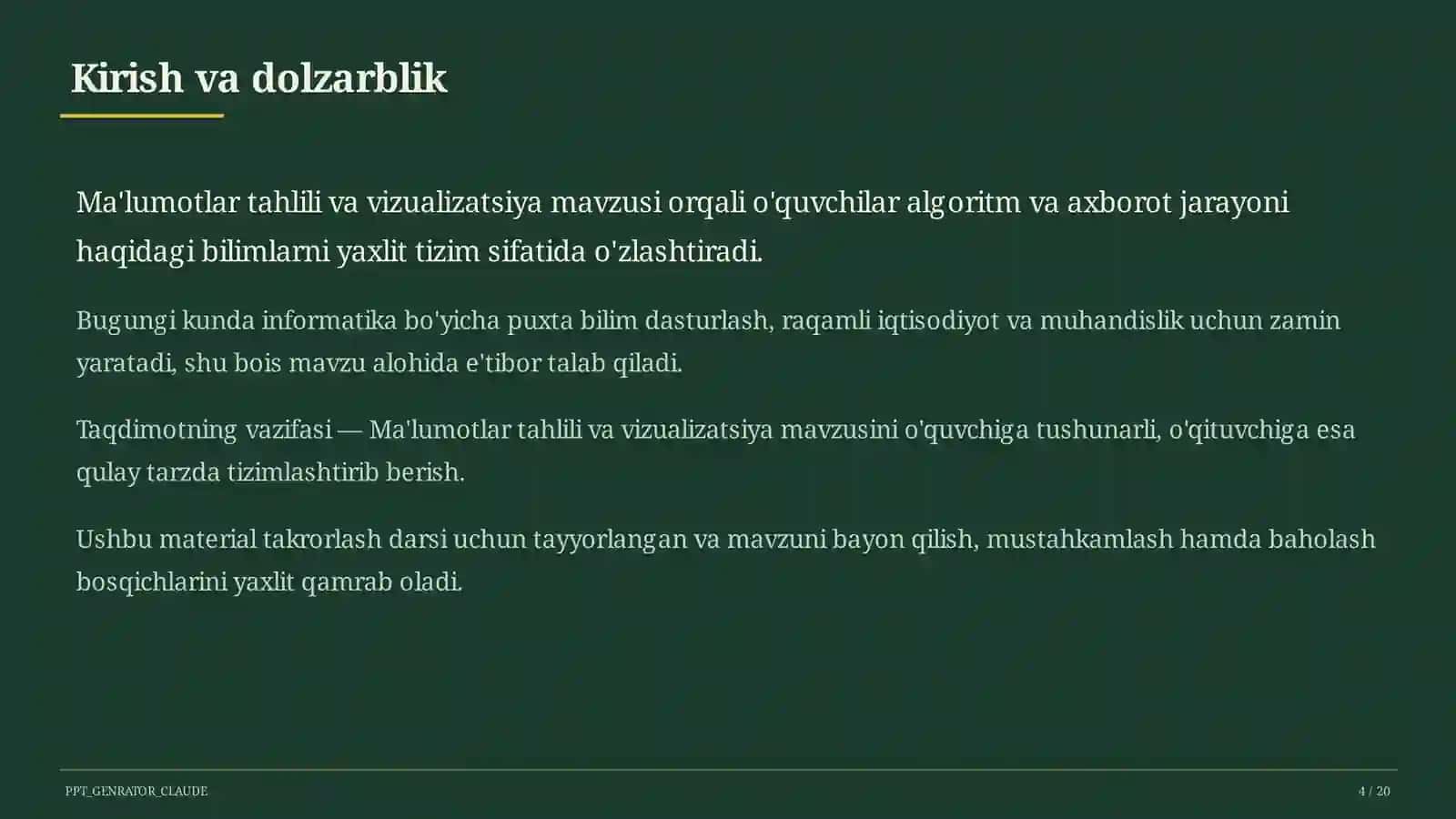 Ma'lumotlar tahlili va vizualizatsiya (11-sinf) 4