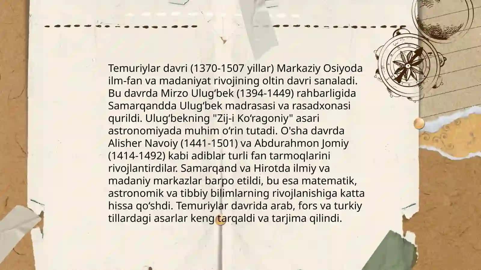 Temuriylar davrida maʼnaviy maʼrifiy yuksalish 4