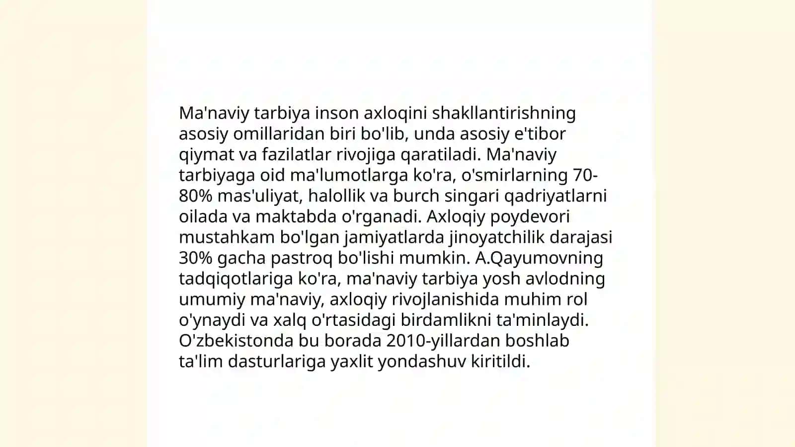 O'zbekiston Respublikasing uzluksiz ma'naviy tarbiya konsepsiyasi 4