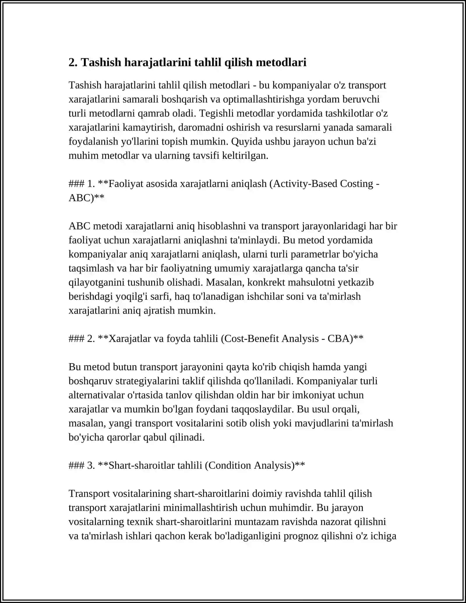 TASHISH HARAJATLARI VA TANNARXNING TAHLILI AUDITI 4