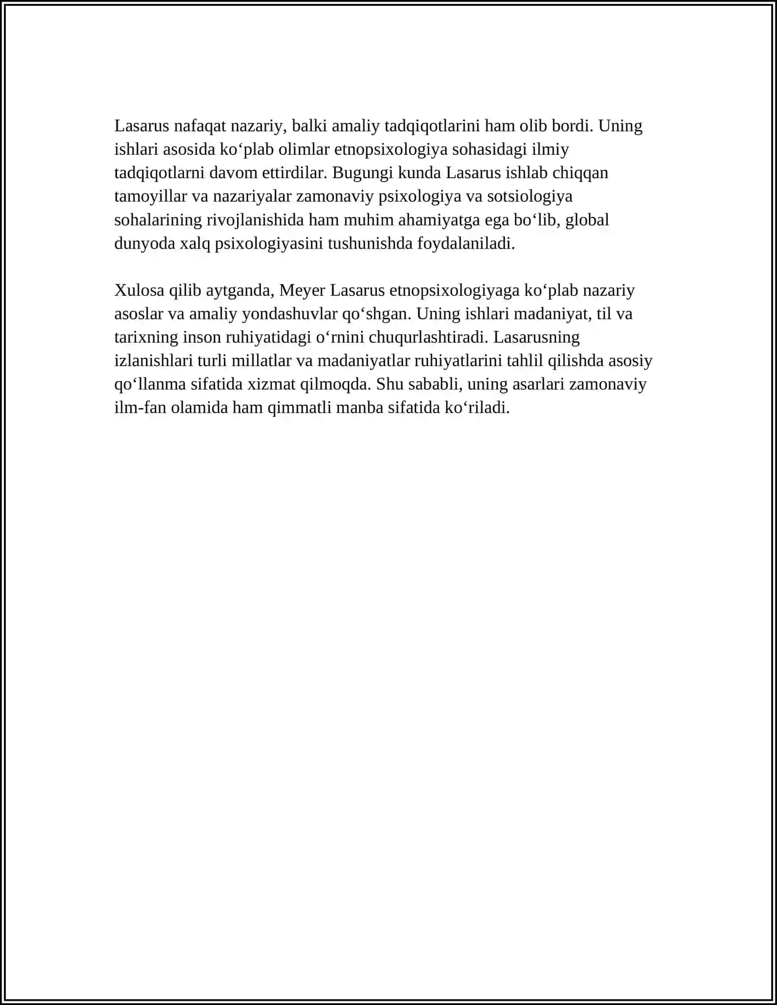 M. LASARUS, G. SHTEYNTAL, G. LEBON. V. VUNDTNING ETNOPSIXOLOGIYAGA QUSHGAN HISSASI 4
