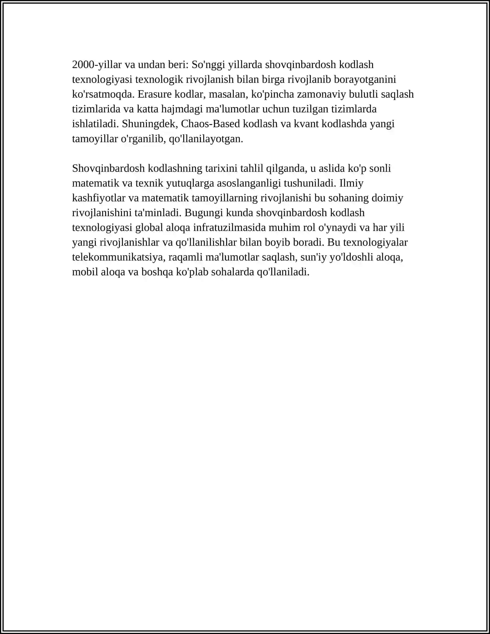 SHOVQINBARDOSH KODLASH 4