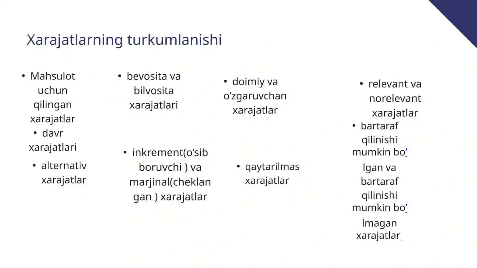 Xizmat ko’rsatuvchi subyektlarda qarzlar bo’yicha xarajatlar hisobining o’ziga xos xususiyatlari 4