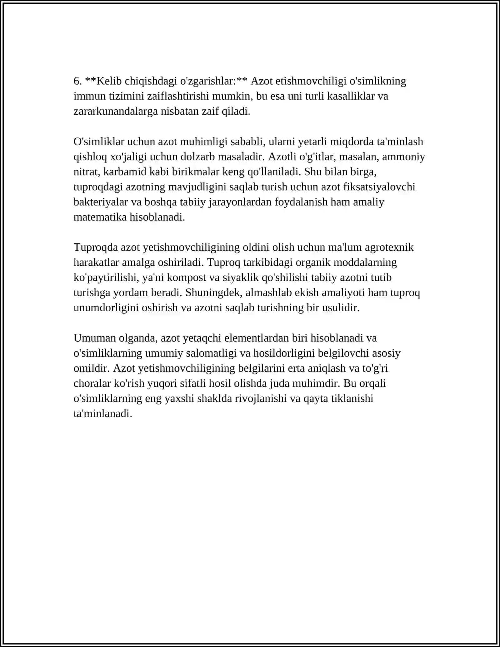 MINERAL ELEMENTLAR VA ULARNING O'SIMLIKLAR HAYOTIDA AHAMIYATI 4