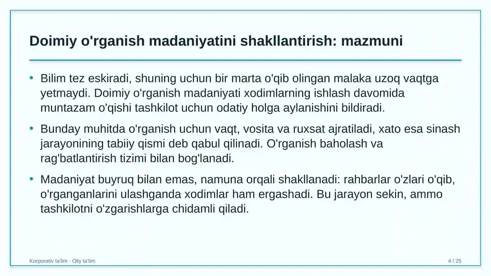 Advokatlik byurolarida doimiy o'rganish madaniyatini shakllantirish 4