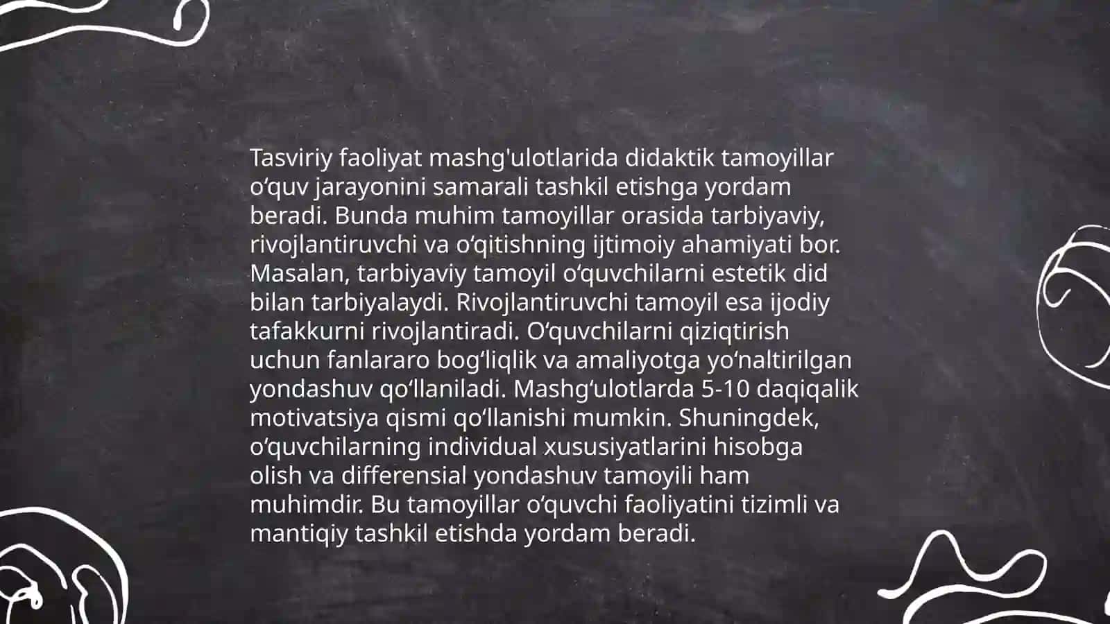 Maktabgacha ta'lim muassasalarida tasviriy faoliyat mashgʻulotlarini tashkil etish va uyushtirish 4