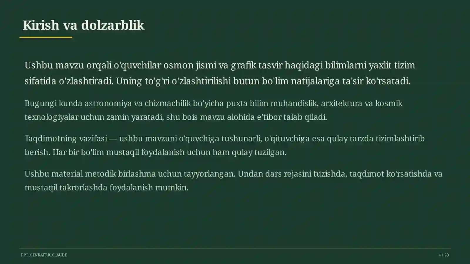 Quyosh sistemasi: sayyoralar va ularning yo'ldoshlari (9-sinf) 4