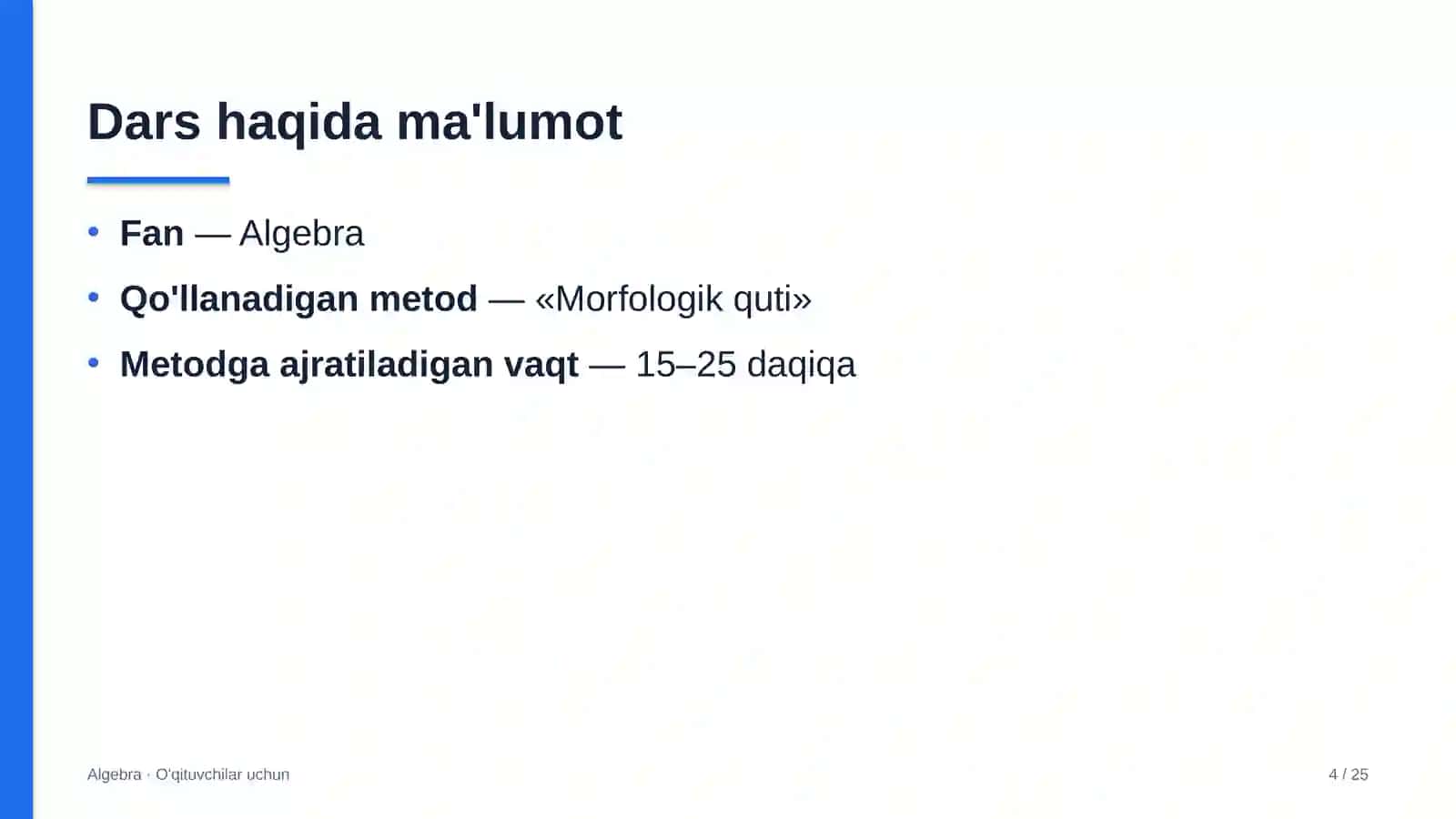 algebra darslarida morfologik quti metodidan foydalanish 1579 4