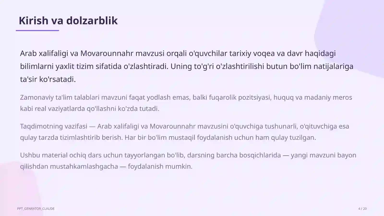 Arab xalifaligi va Movarounnahr (7-sinf) 4