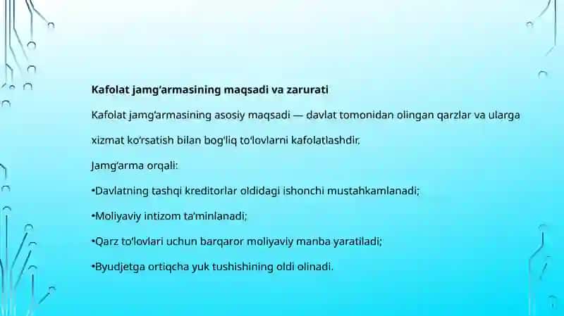 Davlatqarzigaxizmatko`rsatishbo`yichakafolatjamg`armasi 4